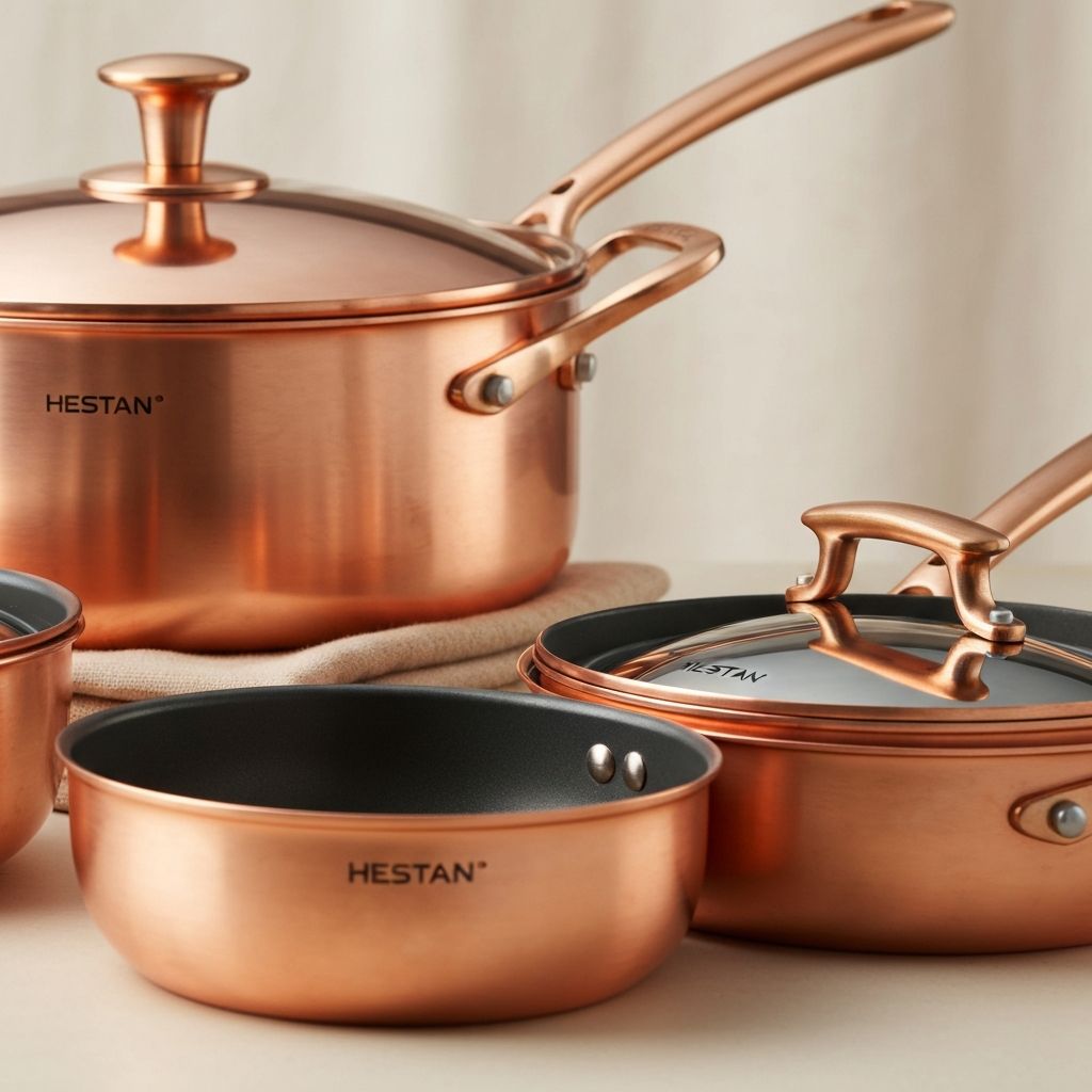 Hestan CopperBond cookware with pure copper core for precise temperature control